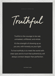 Truthful Word of Intention Framed print A2 (42 x 59.4  cm) White frame Carbon paper