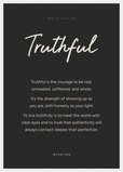 Truthful Word of Intention Framed print A2 (42 x 59.4  cm) White frame Carbon paper
