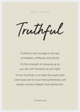 Truthful Word of Intention Framed print A2 (42 x 59.4  cm) White frame Linen paper