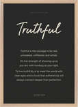 Truthful Word of Intention Framed print A2 (42 x 59.4  cm) Wood frame Carbon paper
