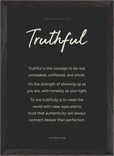 Truthful Word of Intention Framed print A3 (29.7 x 42  cm) Black frame Carbon paper