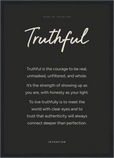 Truthful Word of Intention Framed print A3 (29.7 x 42  cm) Black frame Carbon paper