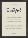 Truthful Word of Intention Framed print A3 (29.7 x 42  cm) Black frame Linen paper