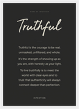 Truthful Word of Intention Framed print A3 (29.7 x 42  cm) White frame Carbon paper