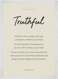 Truthful Word of Intention Framed print A3 (29.7 x 42  cm) White frame Linen paper