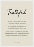 Truthful Word of Intention Framed print A3 (29.7 x 42  cm) White frame Linen paper