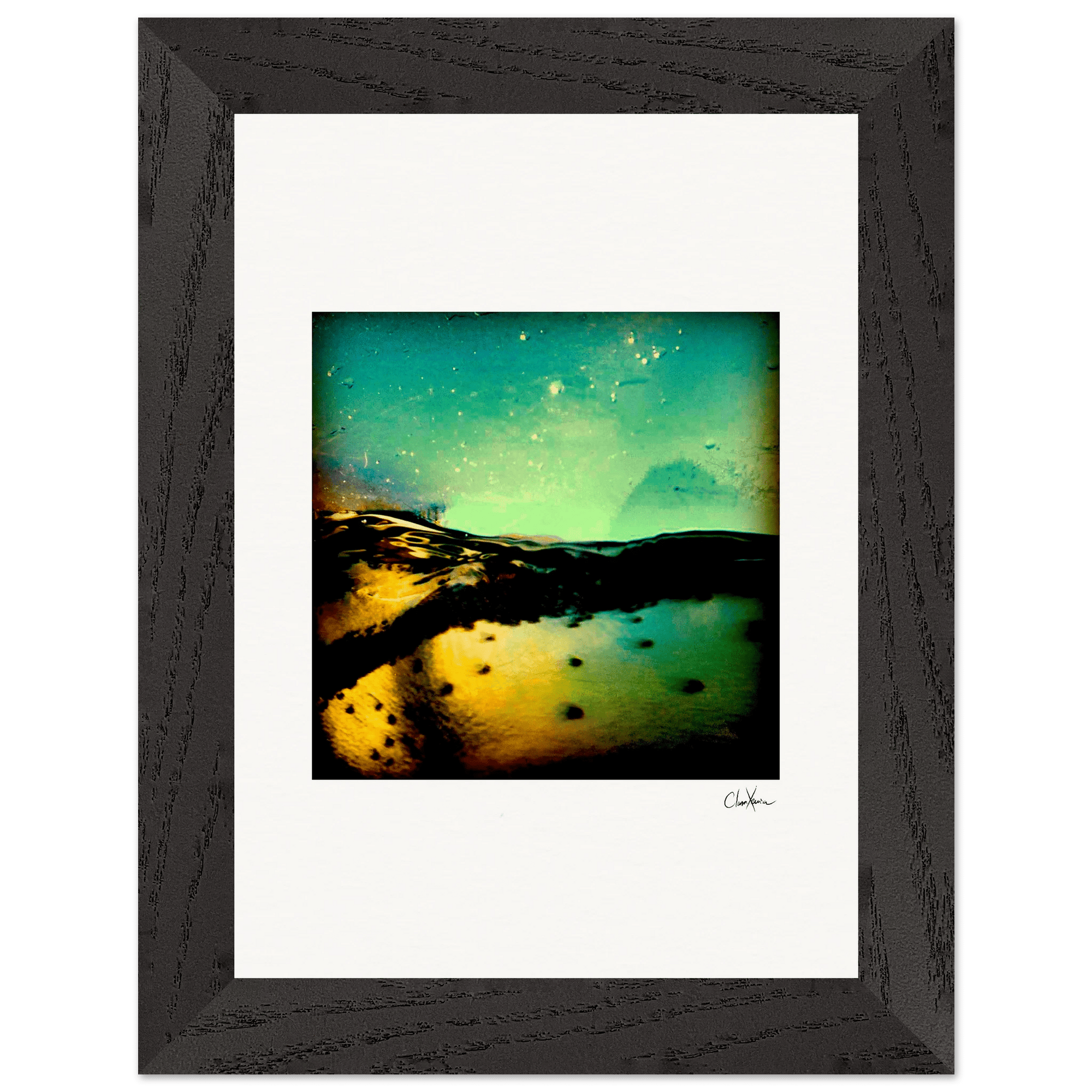 Underwater Flight Framed print 13x18 cm / 5x7″ Black frame 43