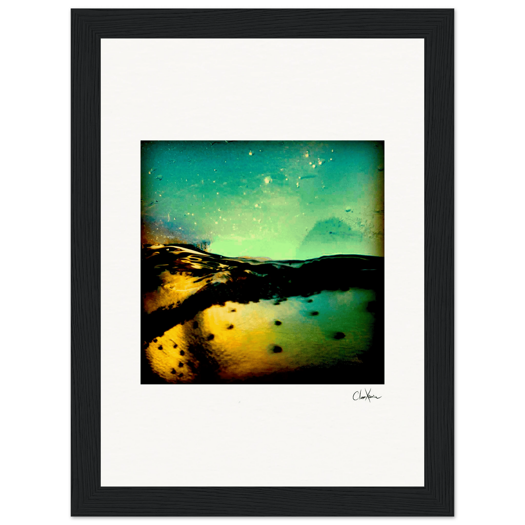 Underwater Flight Framed print 13x18 cm / 5x7″ Black frame 43
