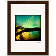 Underwater Flight Framed print 13x18 cm / 5x7″ Dark wood frame 34
