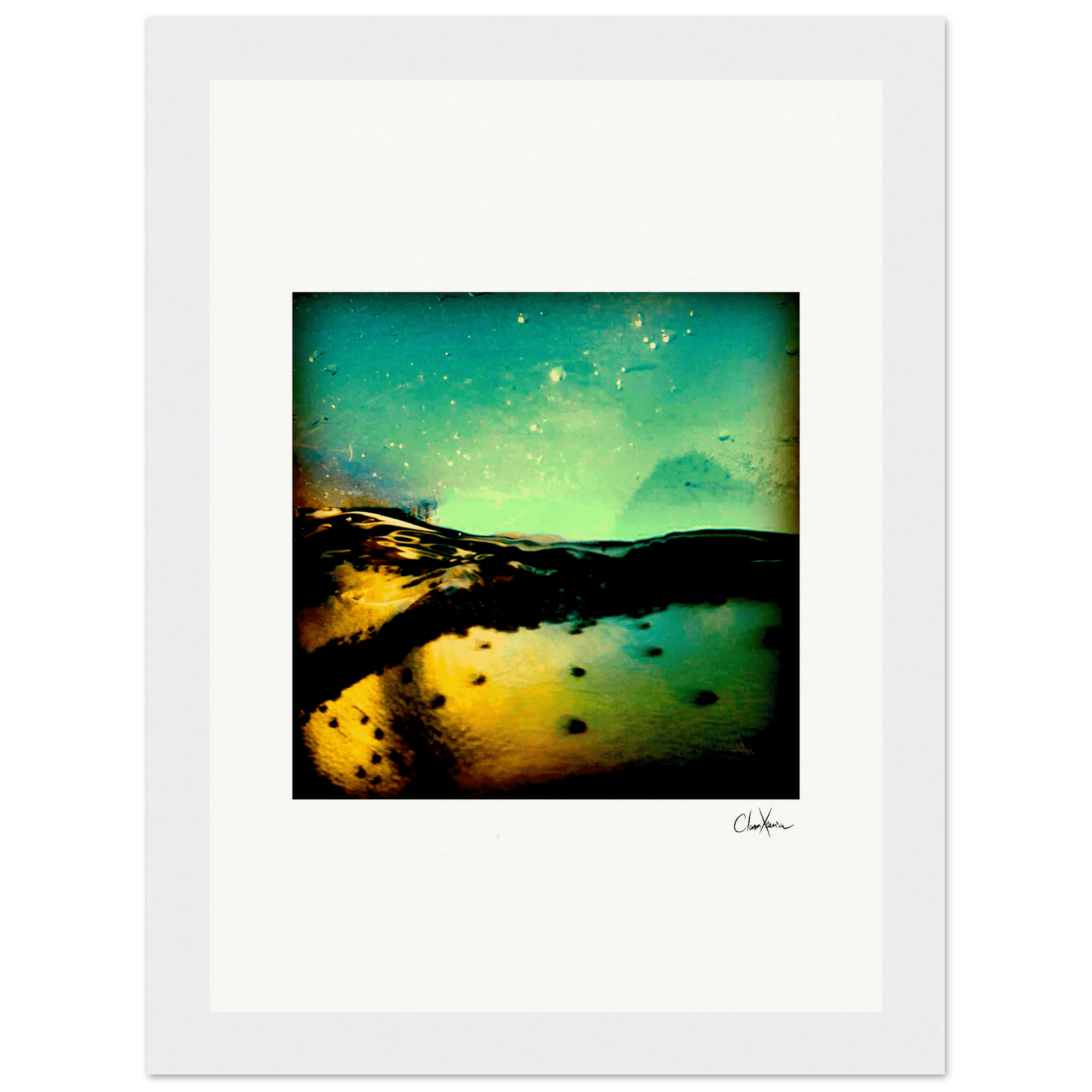 Underwater Flight Framed print 13x18 cm / 5x7″ White frame 15