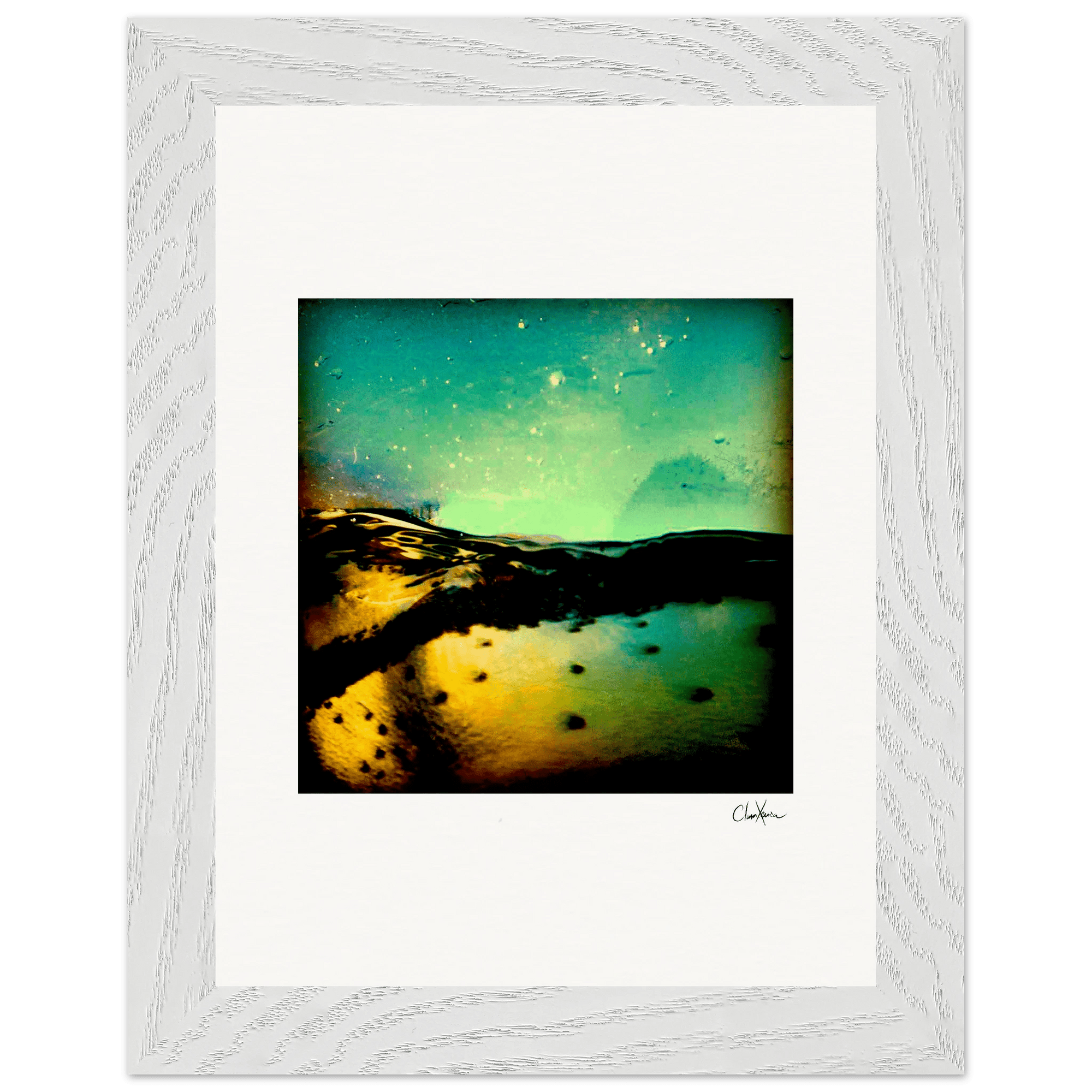 Underwater Flight Framed print 15x20 cm / 6x8″ White frame 15