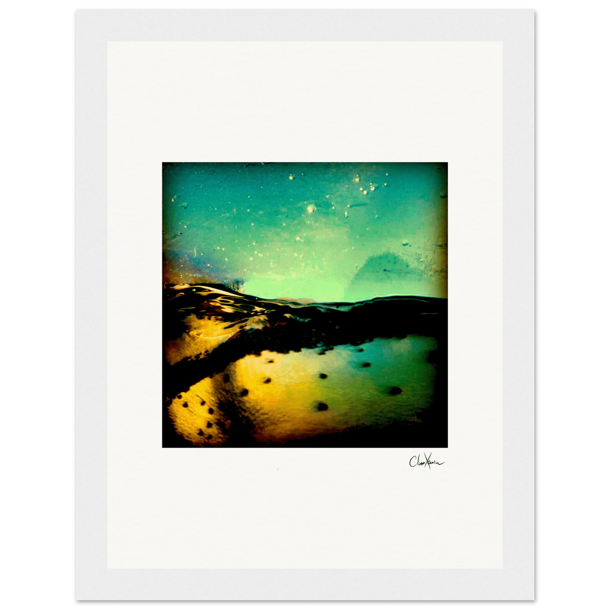 Underwater Flight Framed print 15x20 cm / 6x8″ White frame 10