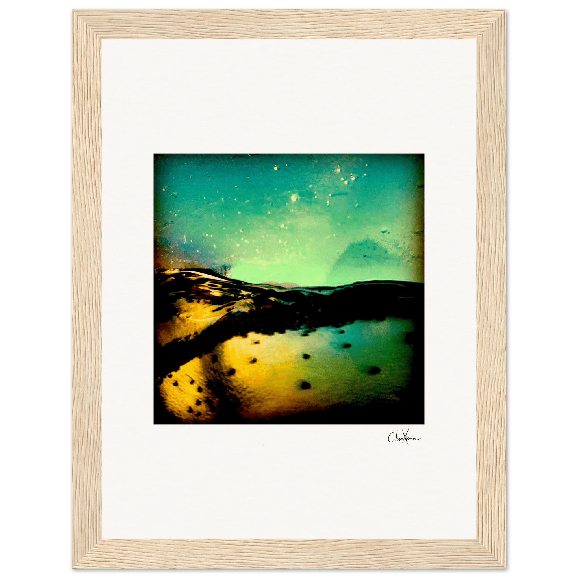 Underwater Flight Framed print 15x20 cm / 6x8″ Wood frame 20