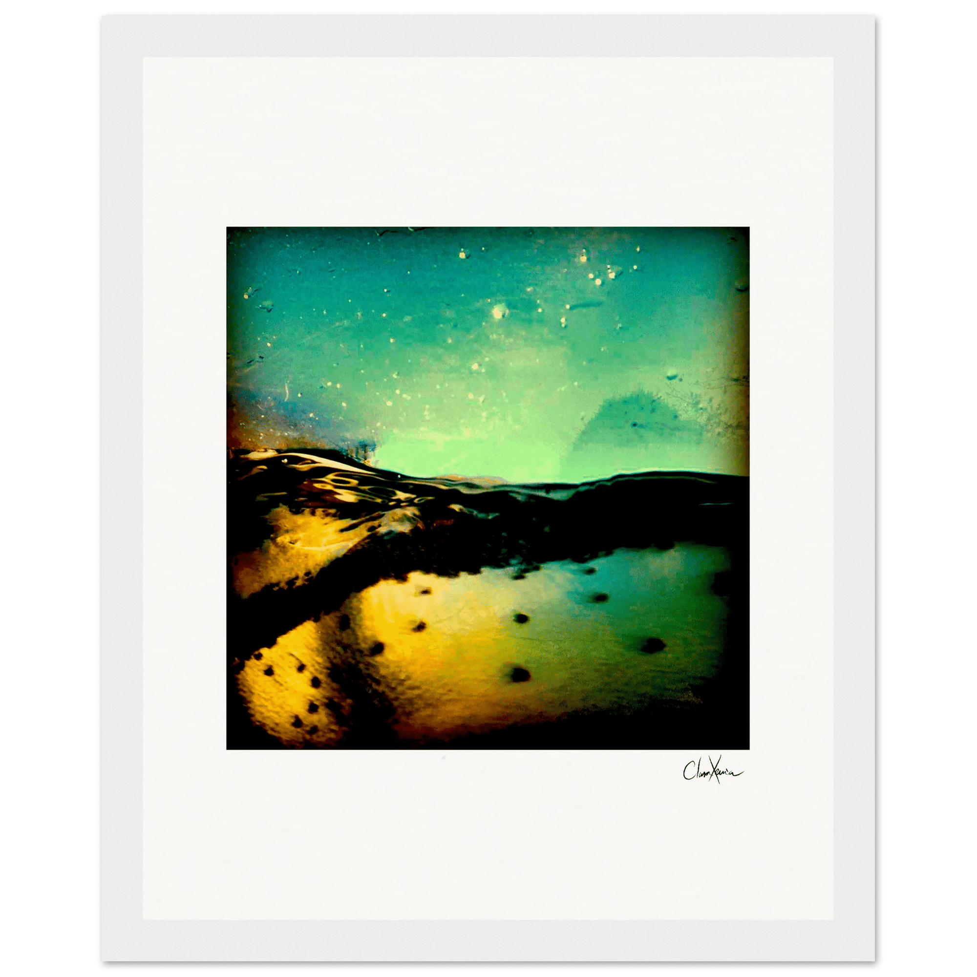 Underwater Flight Framed print 20x25 cm / 8x10″ White frame 14