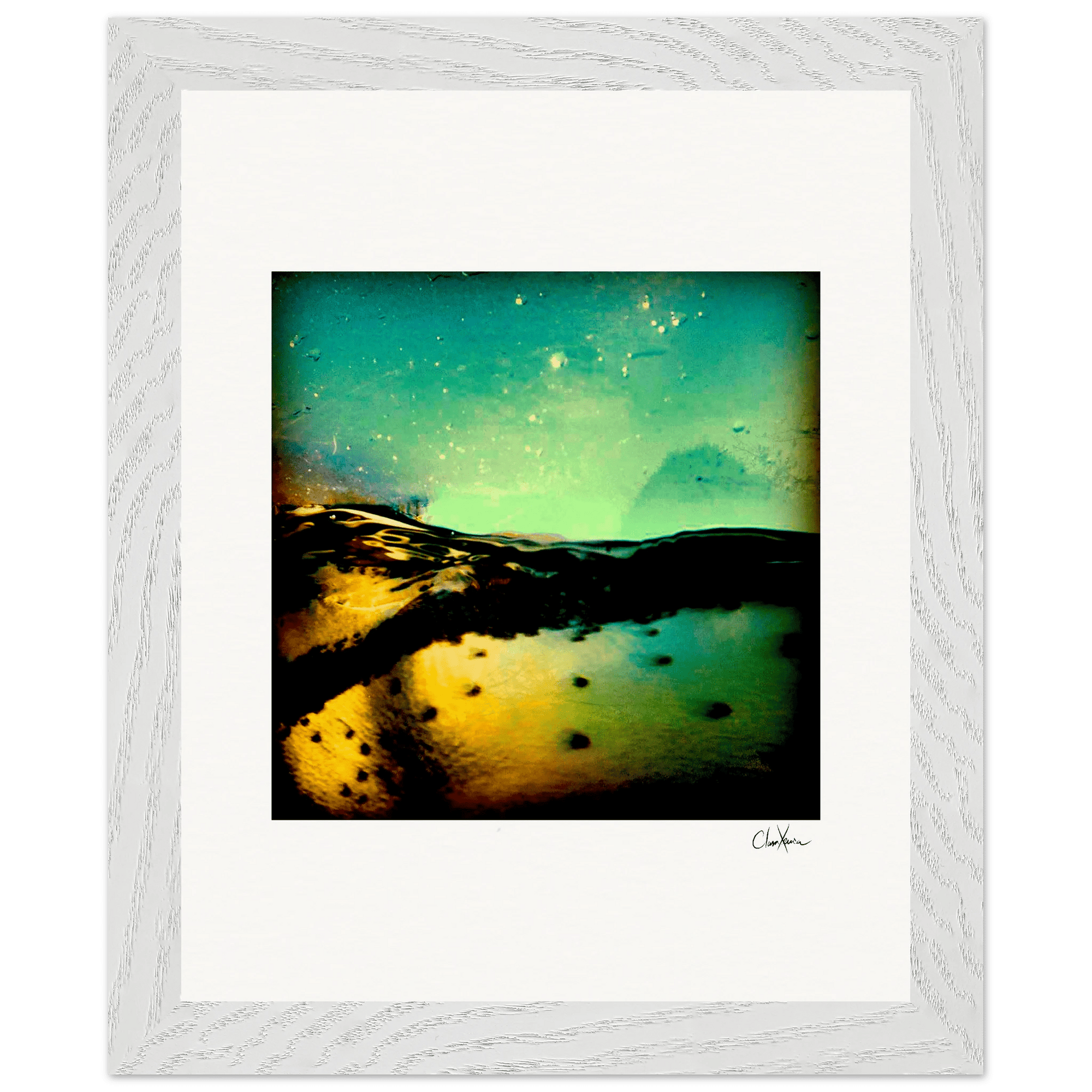 Underwater Flight Framed print 20x25 cm / 8x10″ White frame 13