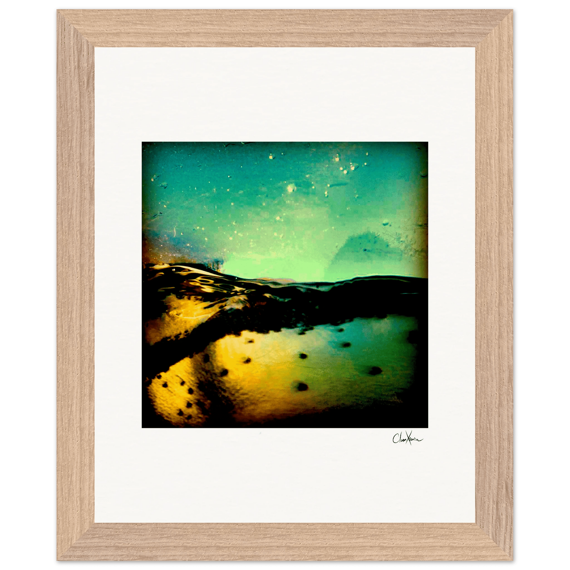 Underwater Flight Framed print 20x25 cm / 8x10″ Wood frame 29