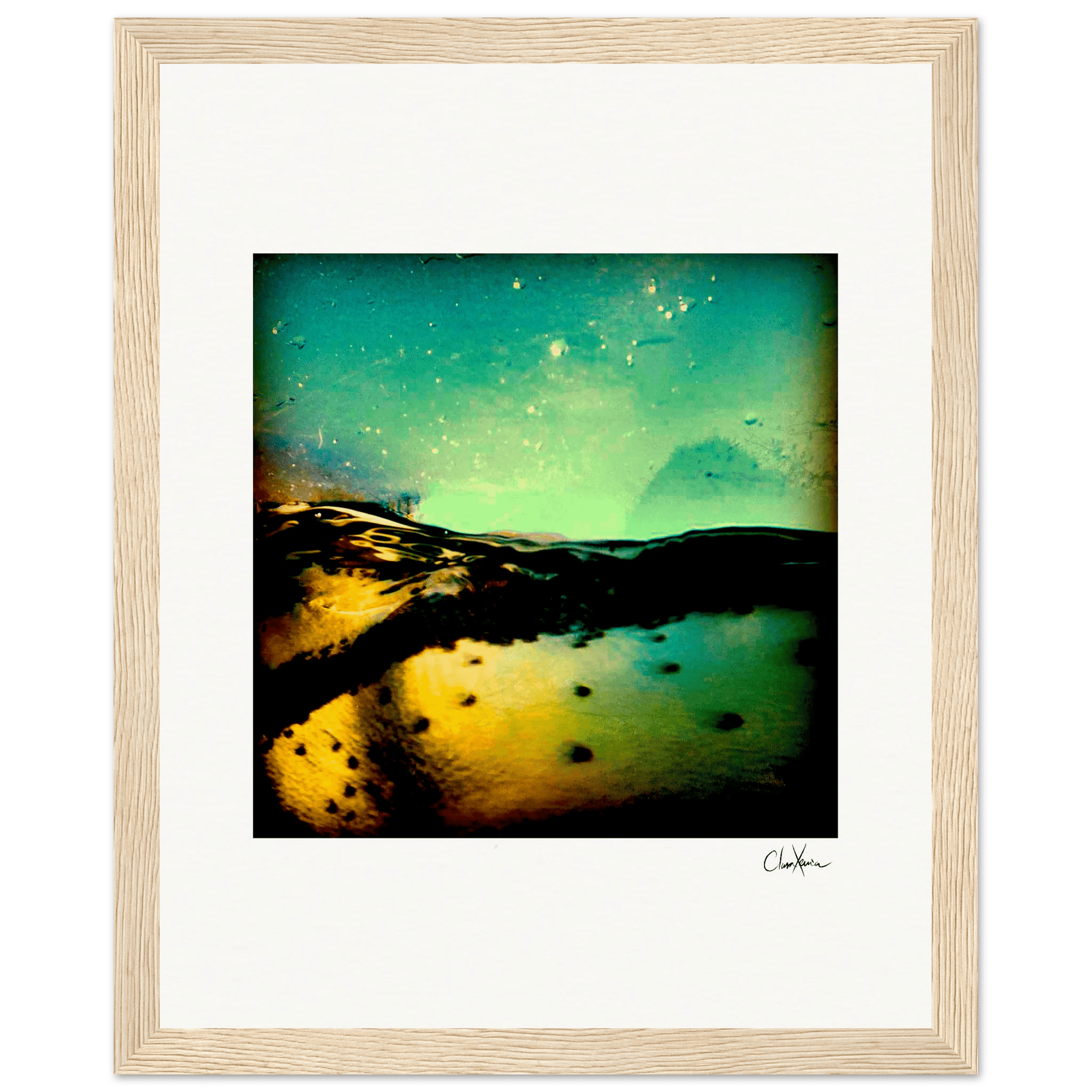 Underwater Flight Framed print 20x25 cm / 8x10″ Wood frame 29