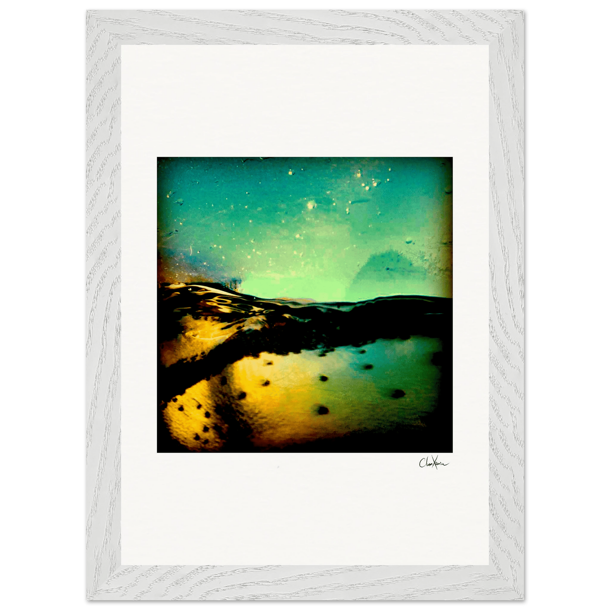 Underwater Flight Framed print 21x29.7 cm / 8x12" White frame 14