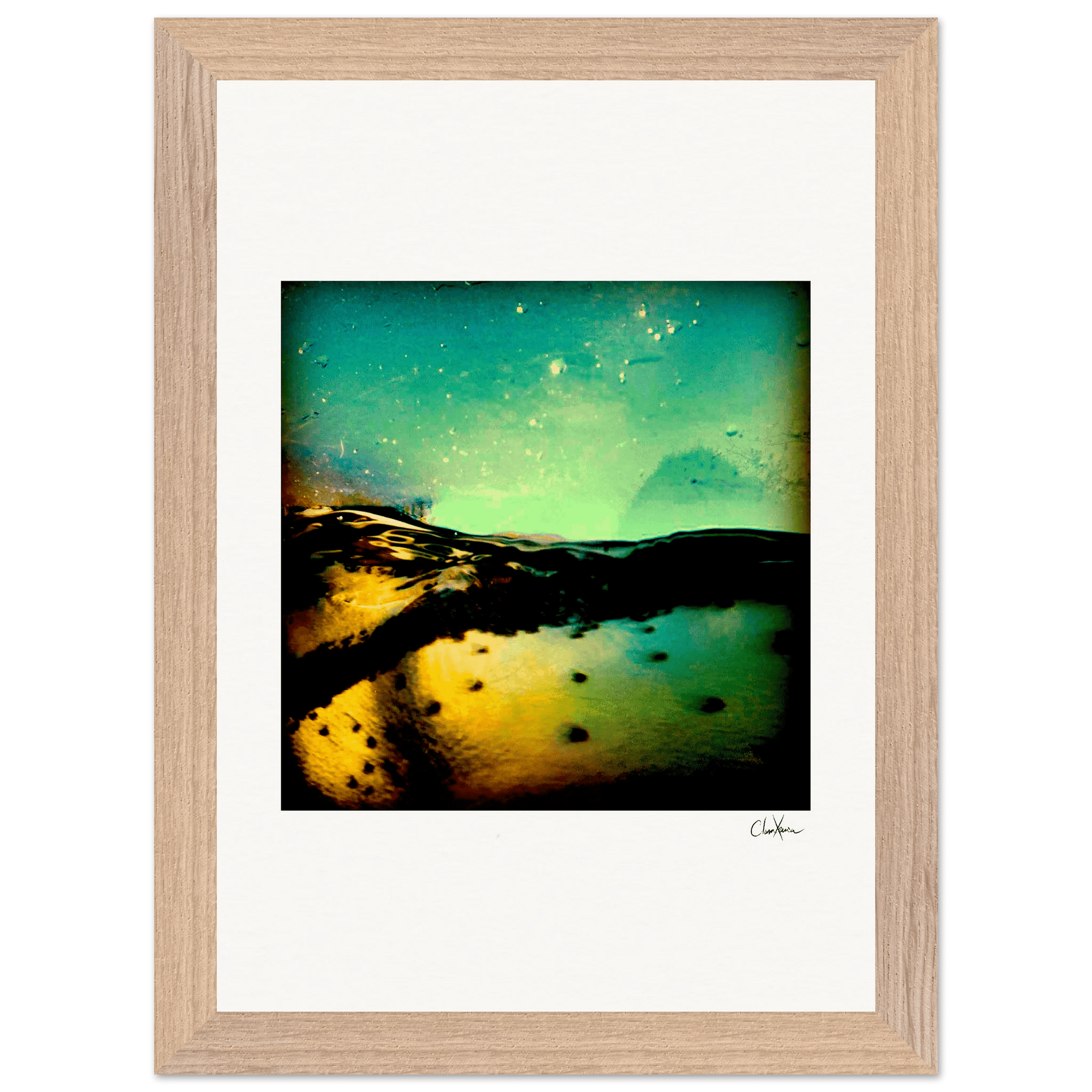 Underwater Flight Framed print 21x29.7 cm / 8x12" Wood frame 25