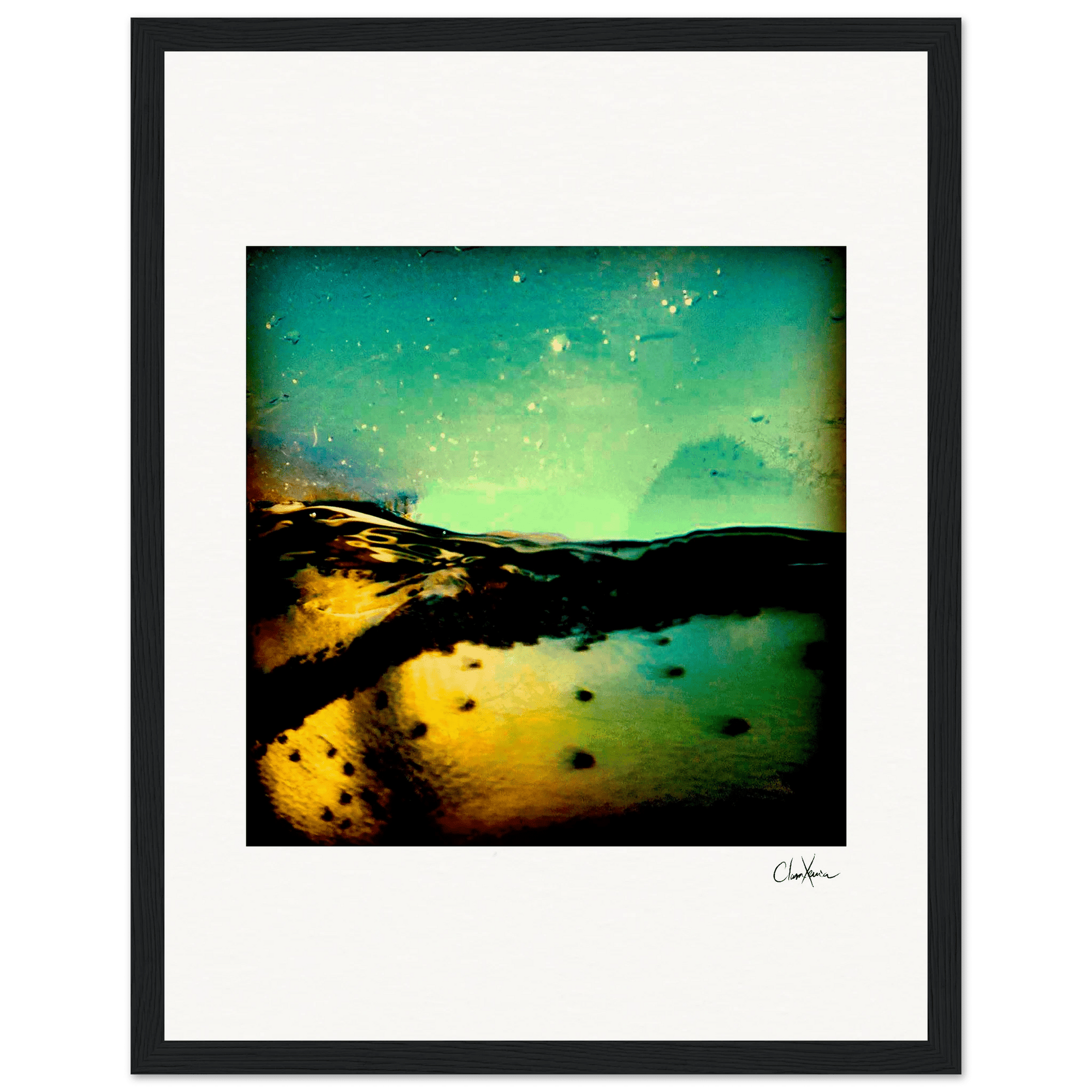 Underwater Flight Framed print 27x35 cm / 11x14″ Black frame 50