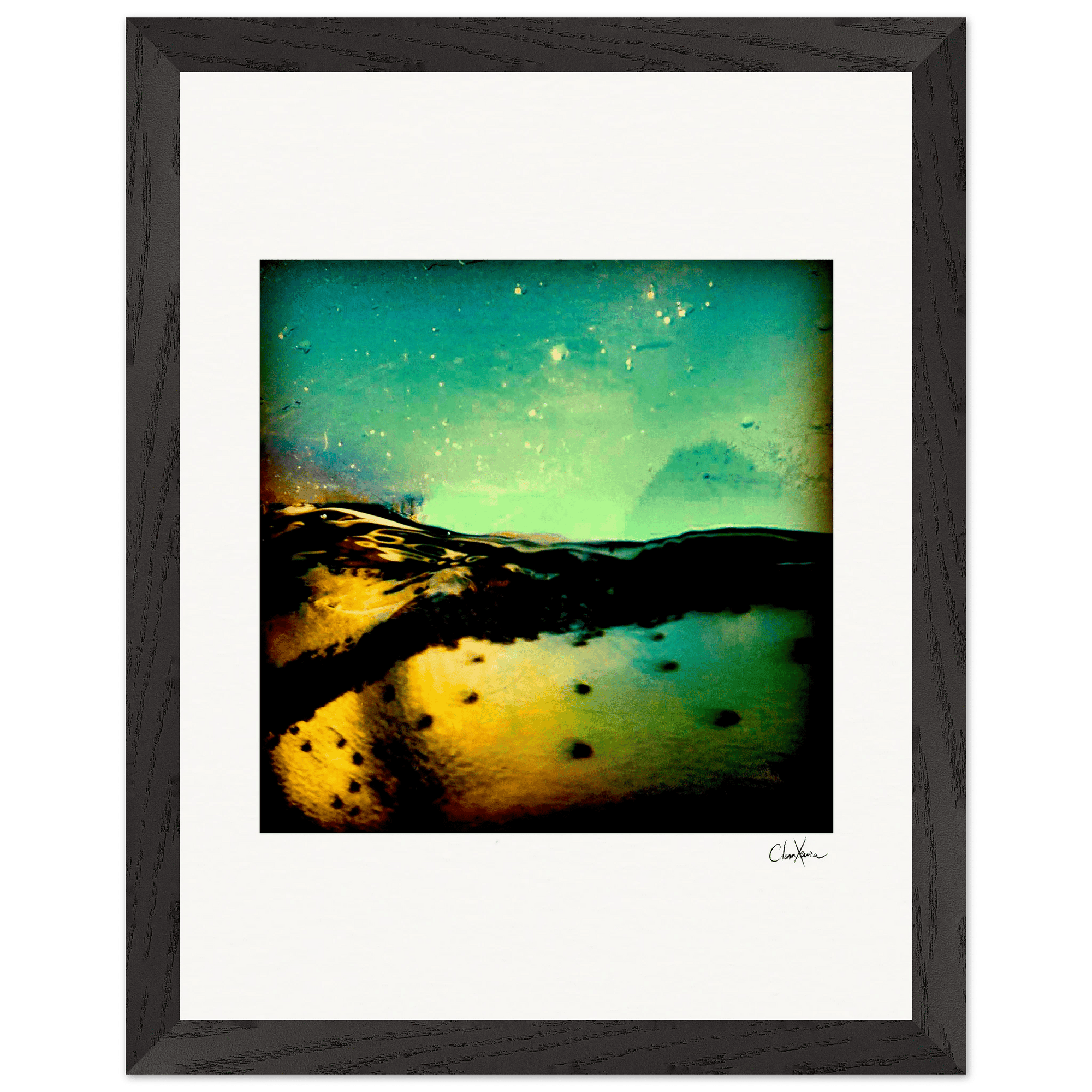 Underwater Flight Framed print 27x35 cm / 11x14″ Black frame 35