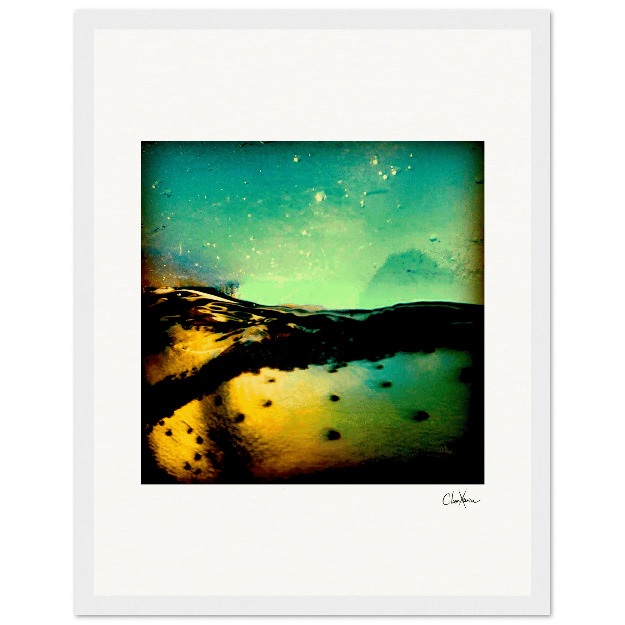Underwater Flight Framed print 27x35 cm / 11x14″ White frame 9
