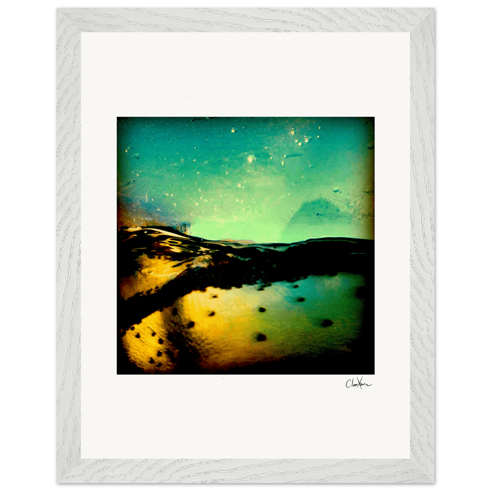 Underwater Flight Framed print 27x35 cm / 11x14″ White frame 12