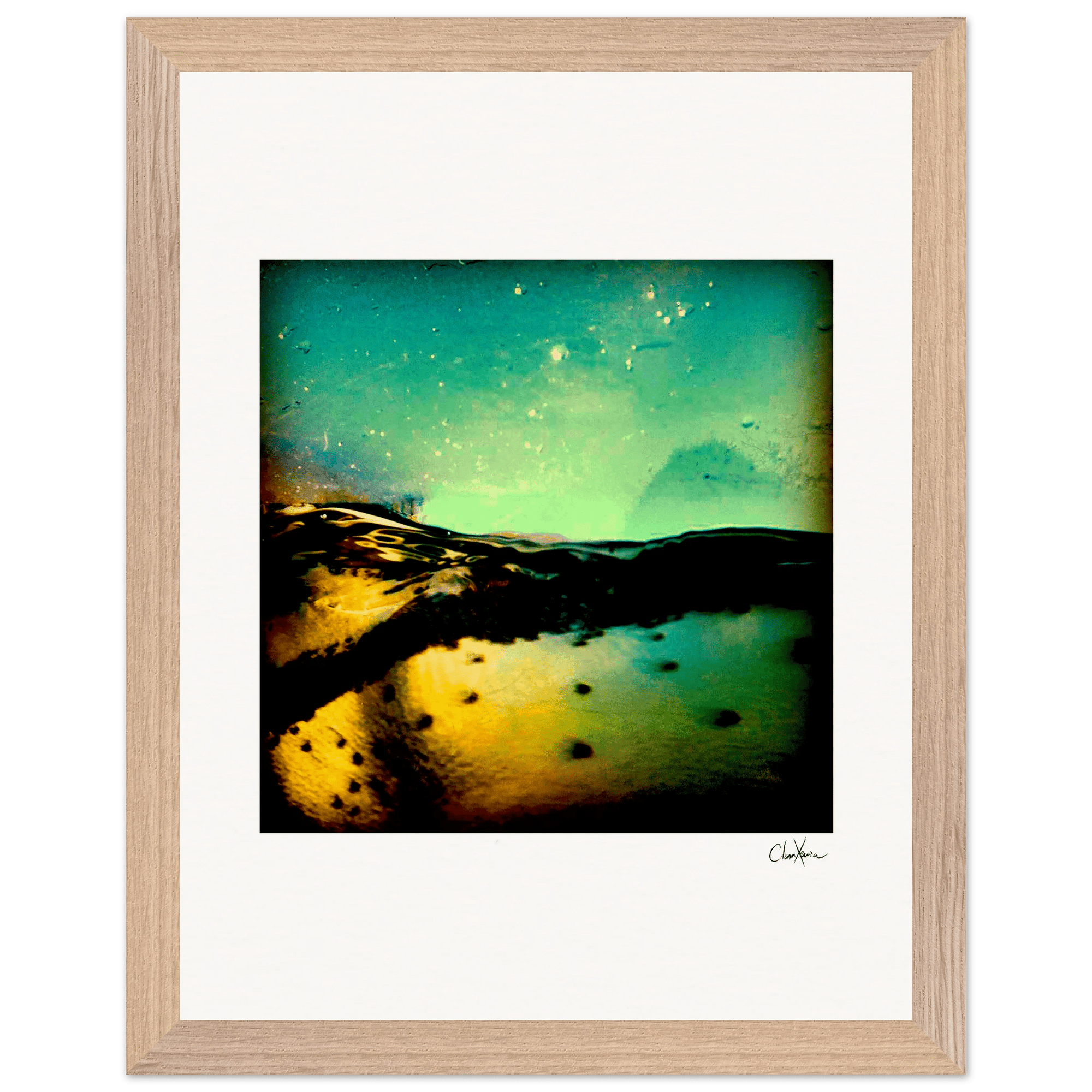 Underwater Flight Framed print 27x35 cm / 11x14″ Wood frame 22