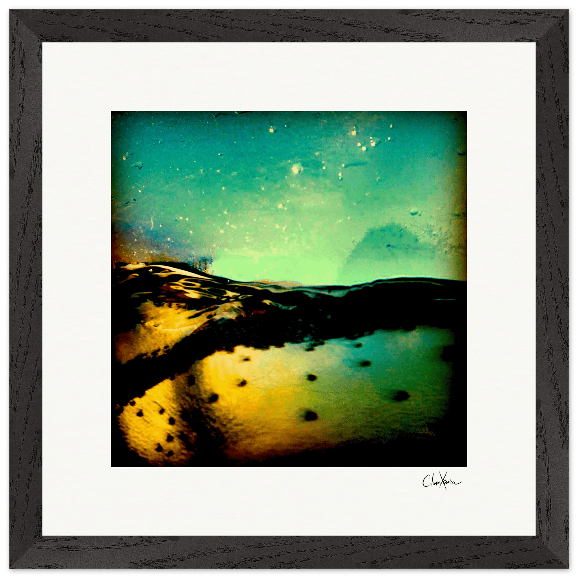 Underwater Flight Framed print 30x30 cm / 12x12″ Black frame 36