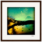 Underwater Flight Framed print 30x30 cm / 12x12″ Dark wood frame 33