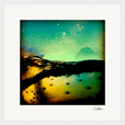 Underwater Flight Framed print 30x30 cm / 12x12″ White frame 17