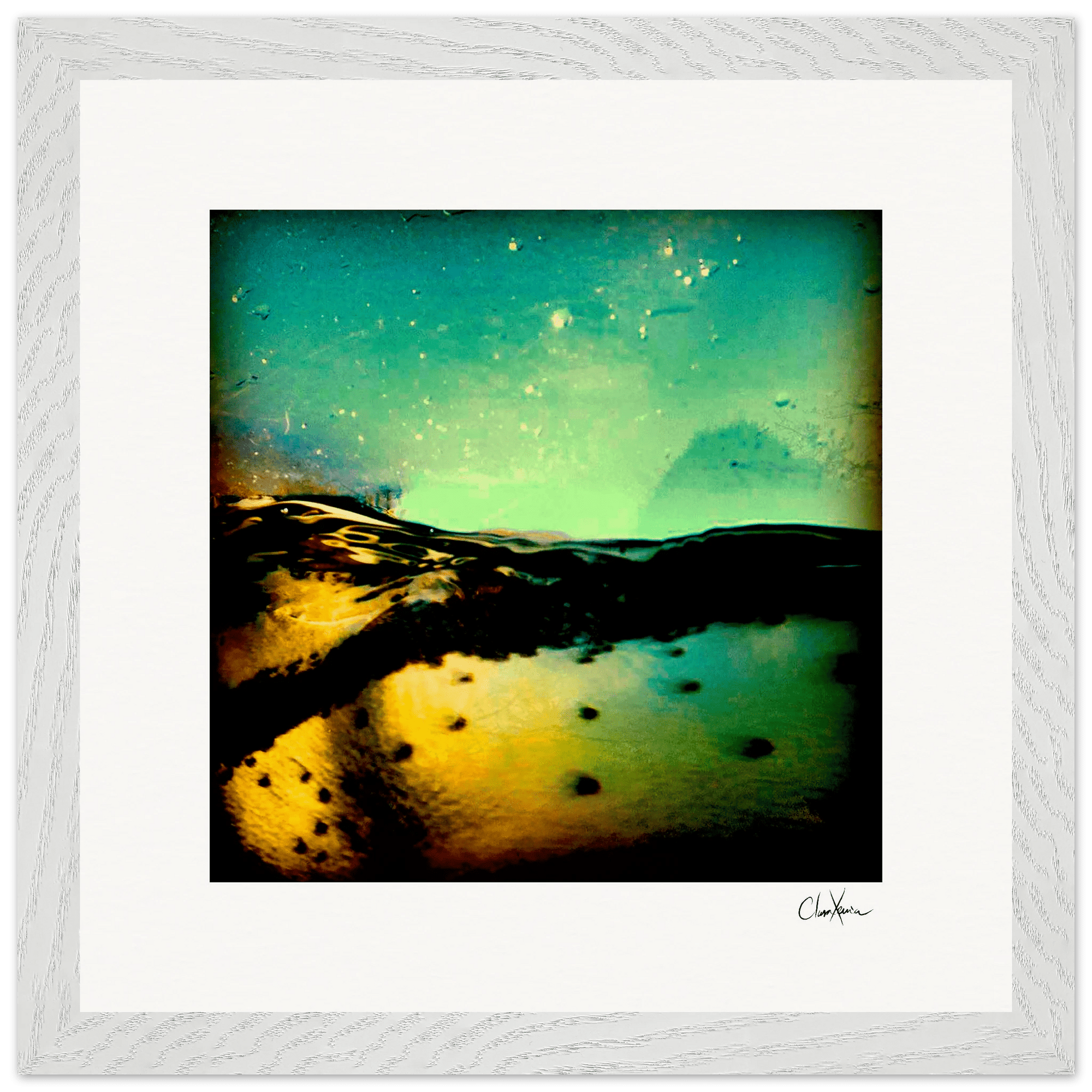 Underwater Flight Framed print 30x30 cm / 12x12″ White frame 6