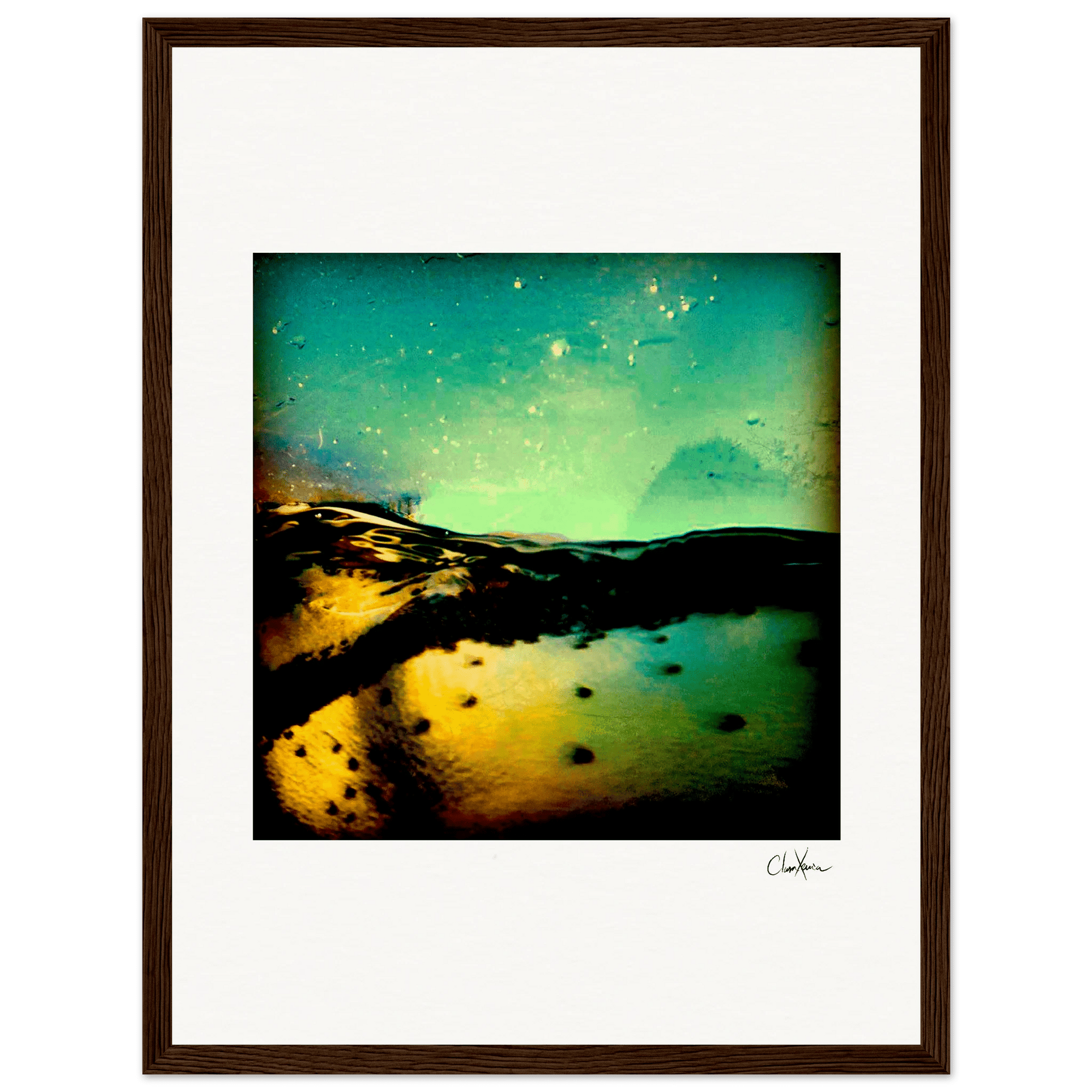 Underwater Flight Framed print 30x40 cm / 12x16″ Dark wood frame 31