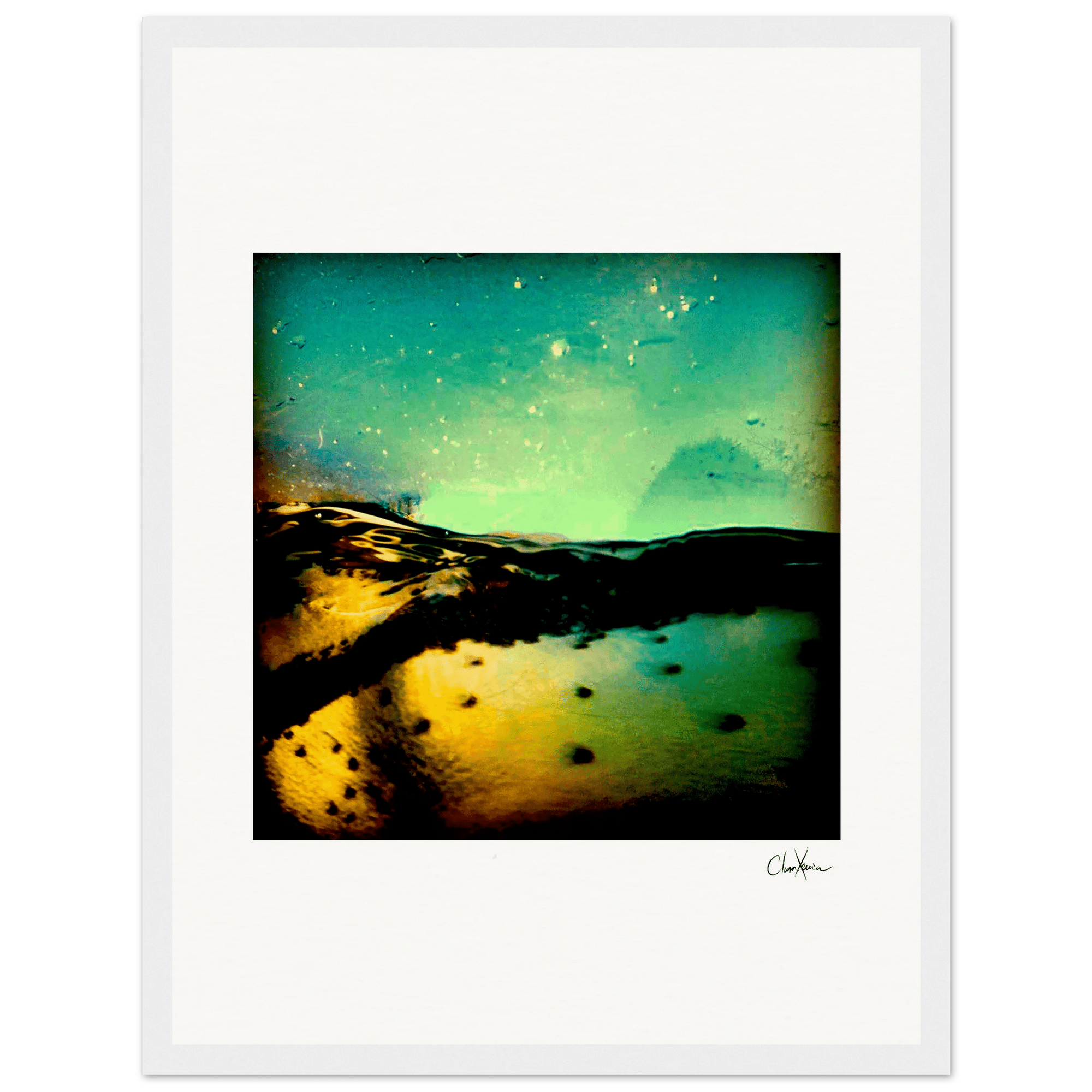 Underwater Flight Framed print 30x40 cm / 12x16″ White frame 16