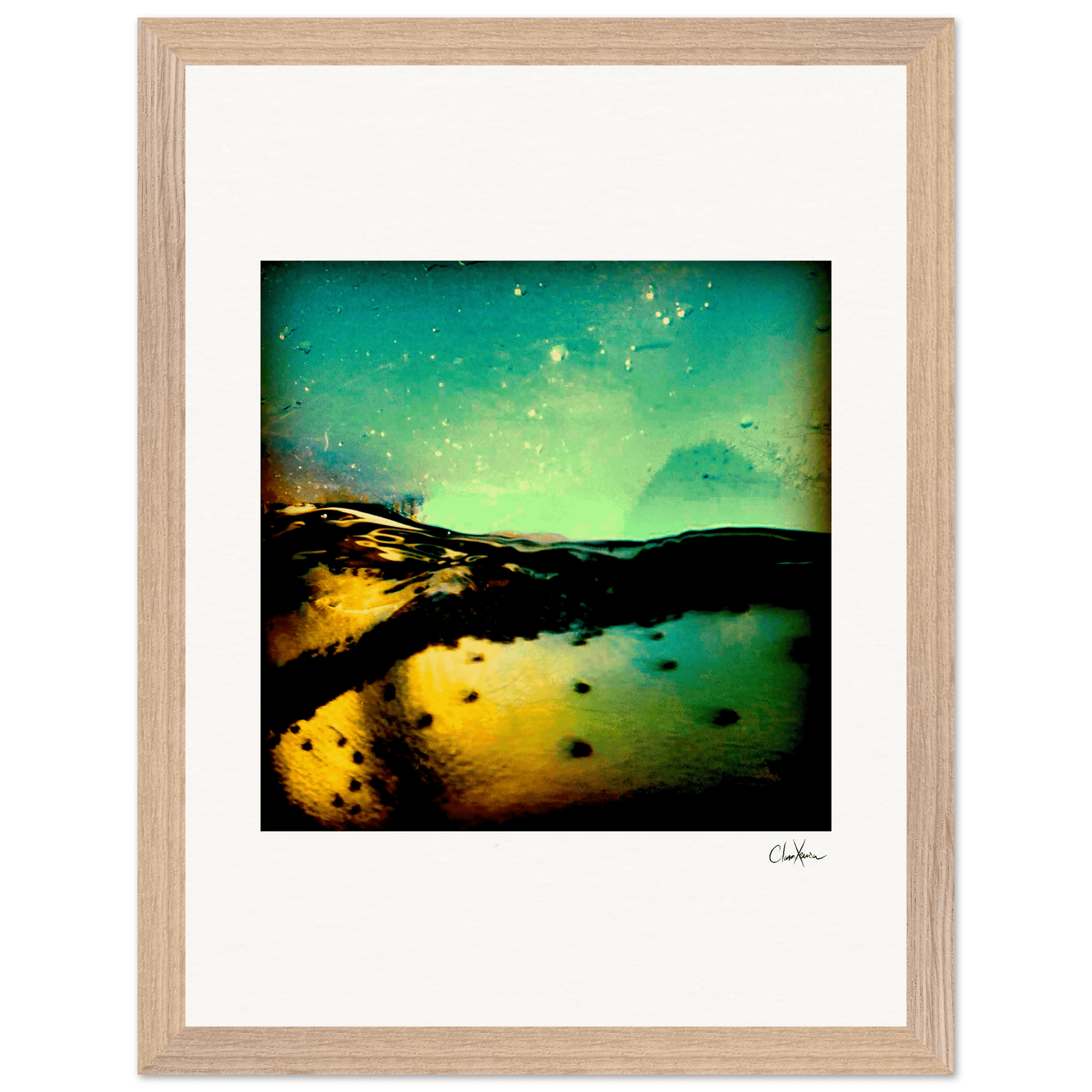 Underwater Flight Framed print 30x40 cm / 12x16″ Wood frame 24