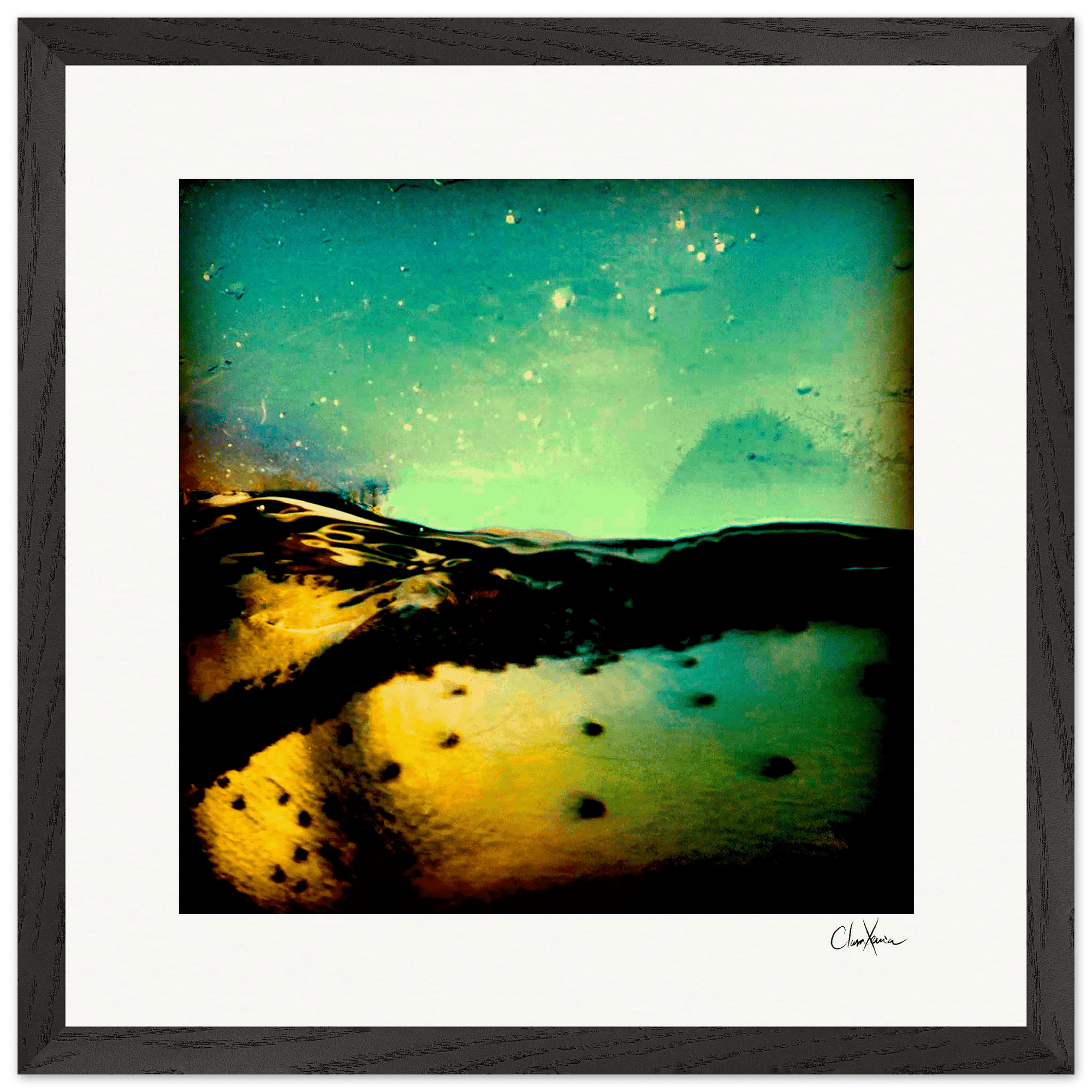 Underwater Flight Framed print 40x40 cm / 16x16″ Black frame 37