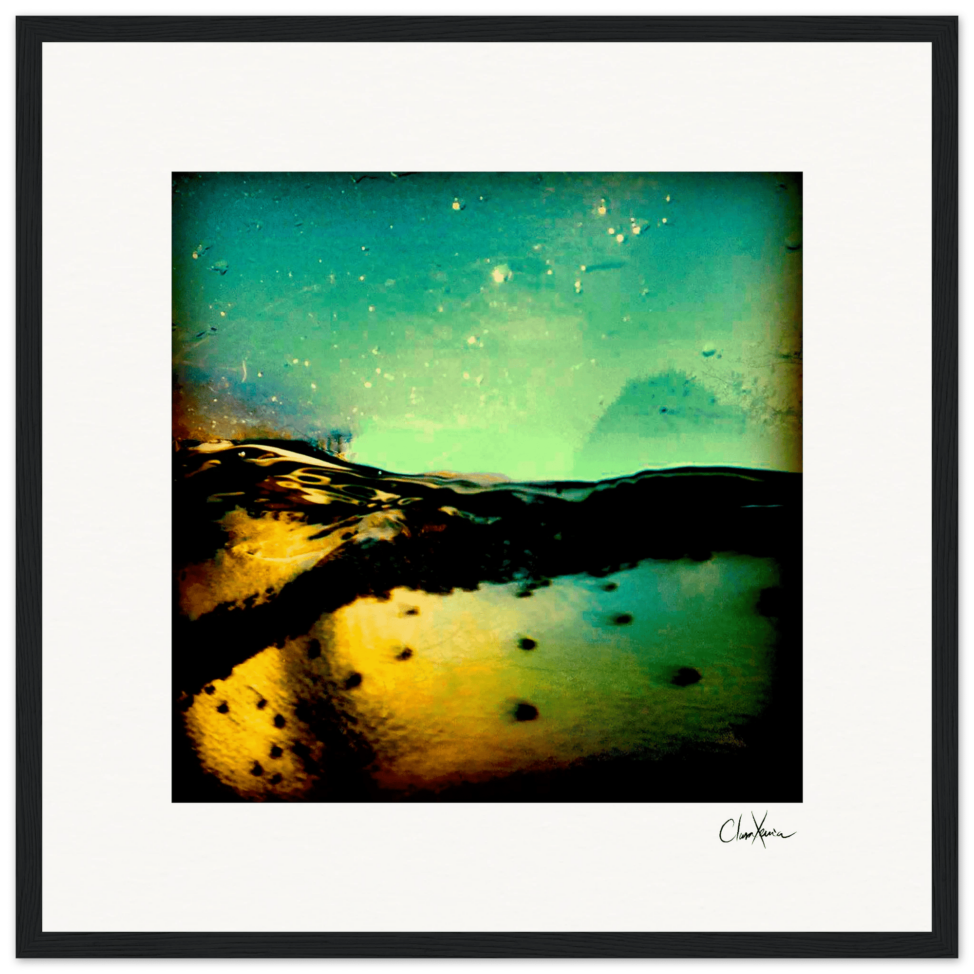 Underwater Flight Framed print 40x40 cm / 16x16″ Black frame 48