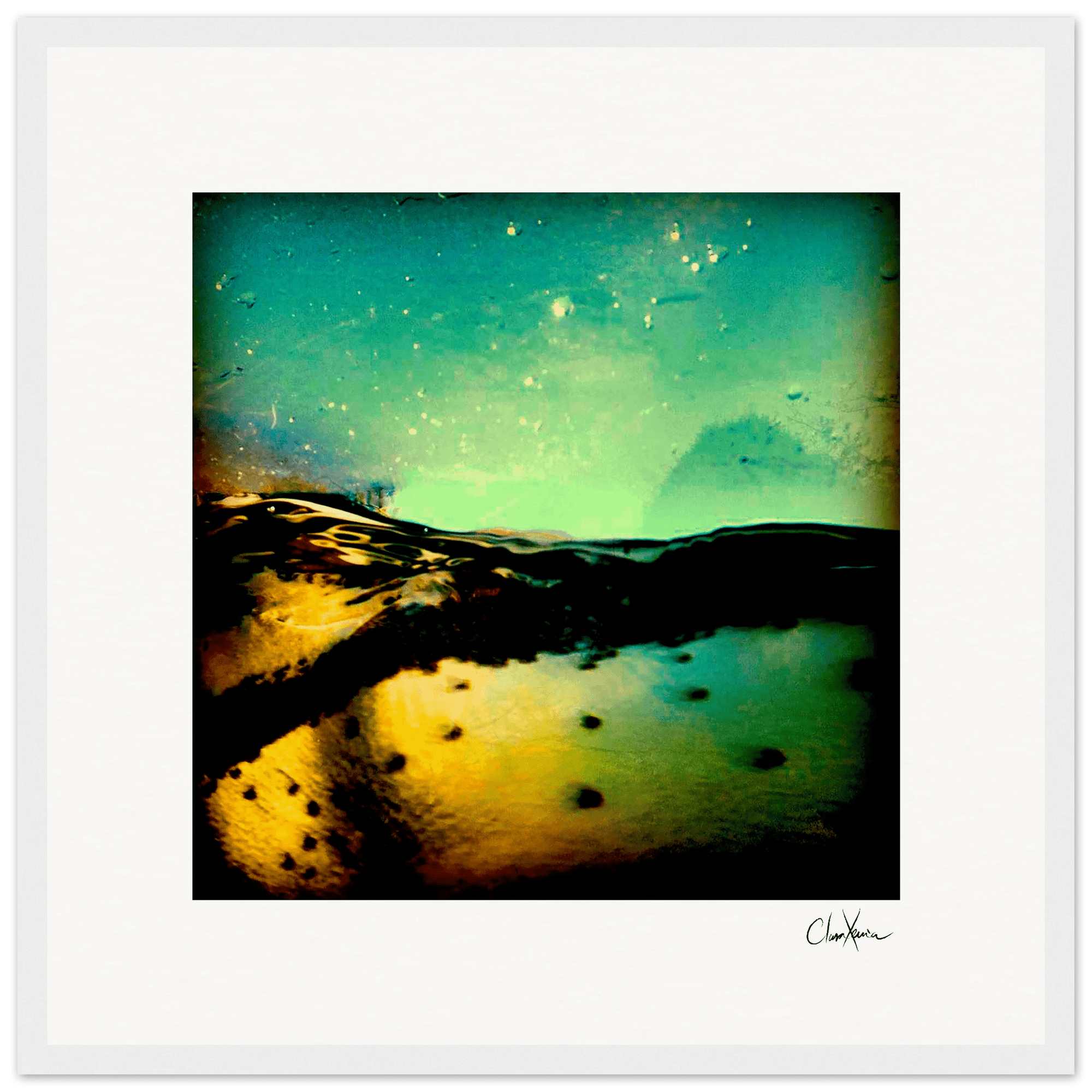 Underwater Flight Framed print 40x40 cm / 16x16″ White frame 11