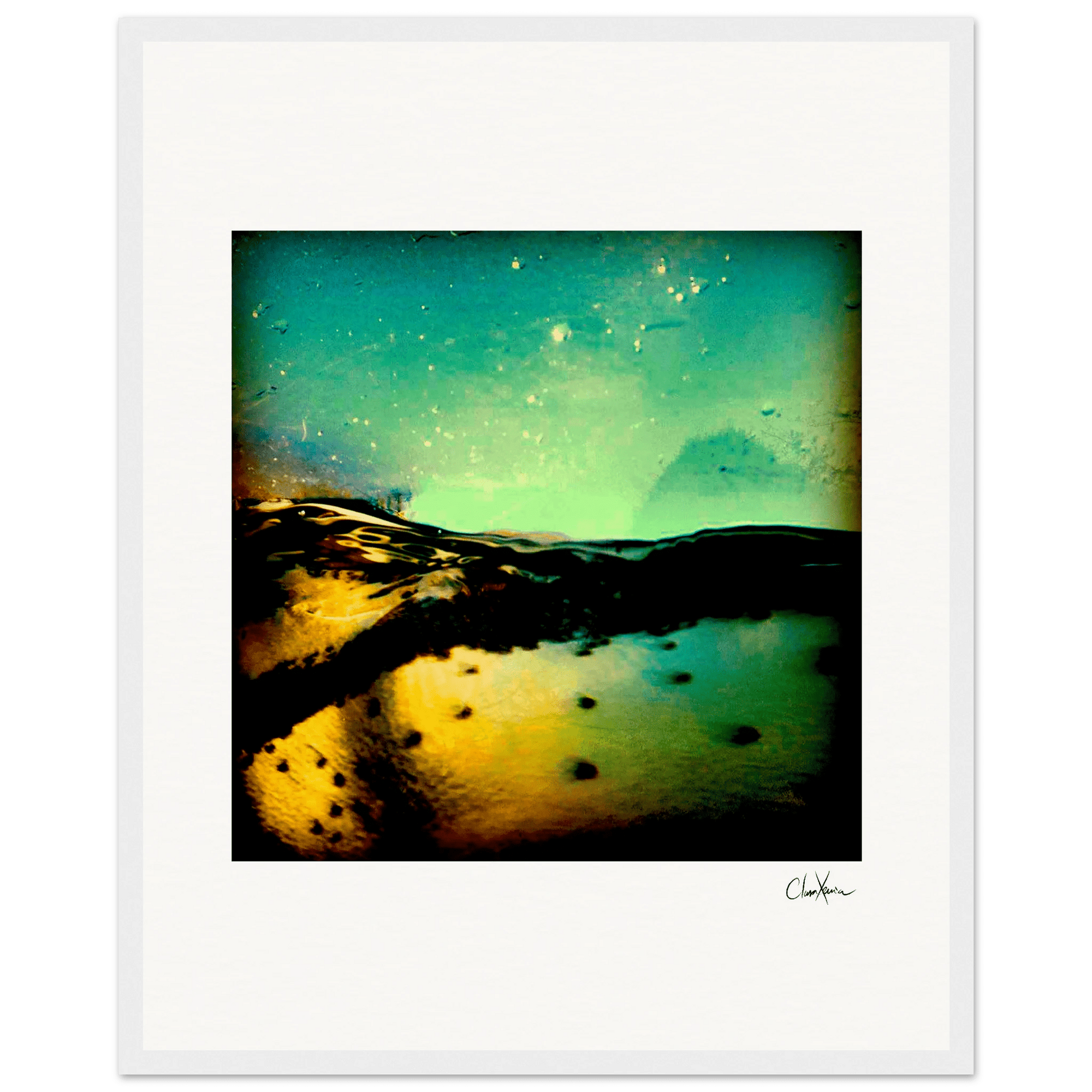 Underwater Flight Framed print 40x50 cm / 16x20″ White frame 13