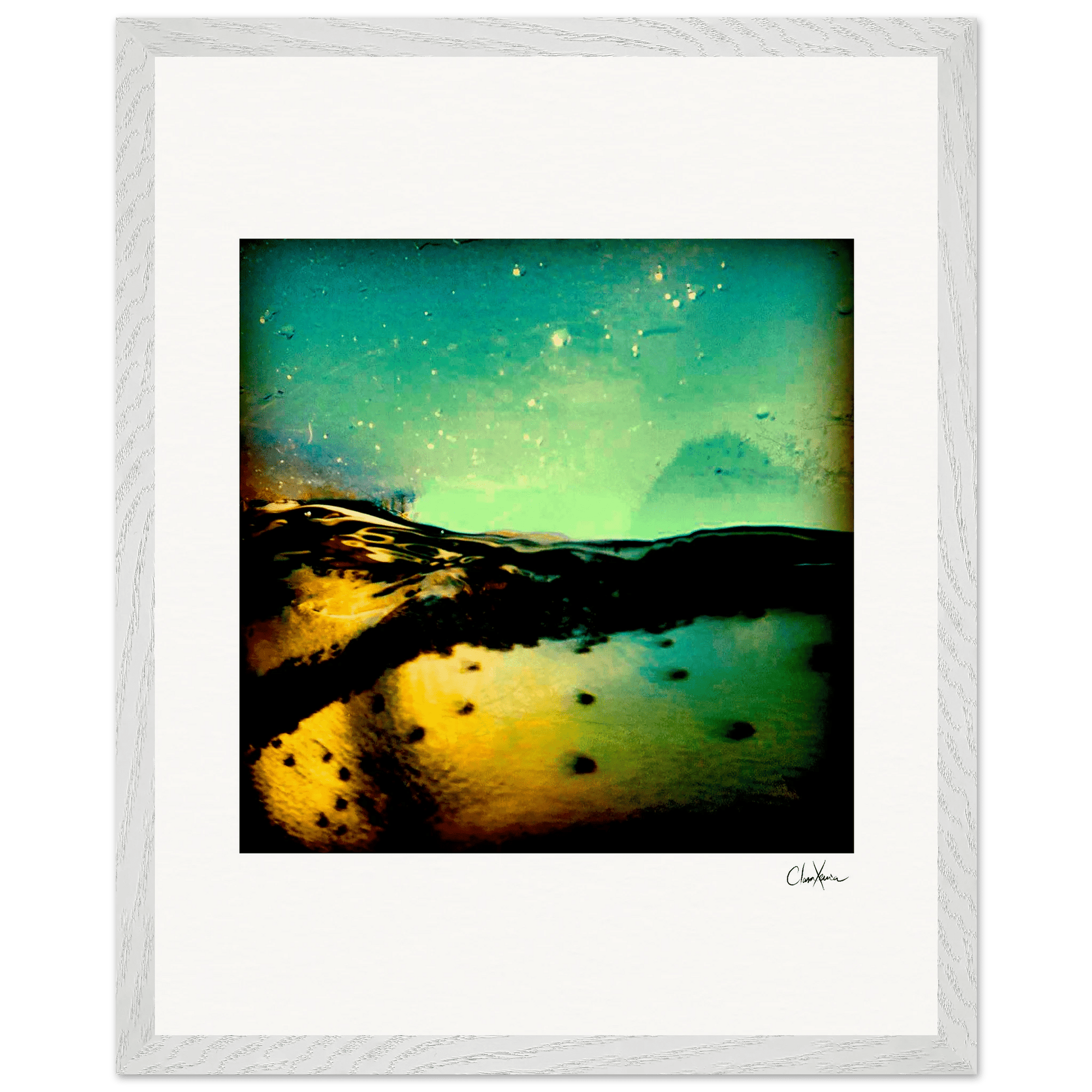 Underwater Flight Framed print 40x50 cm / 16x20″ White frame 18