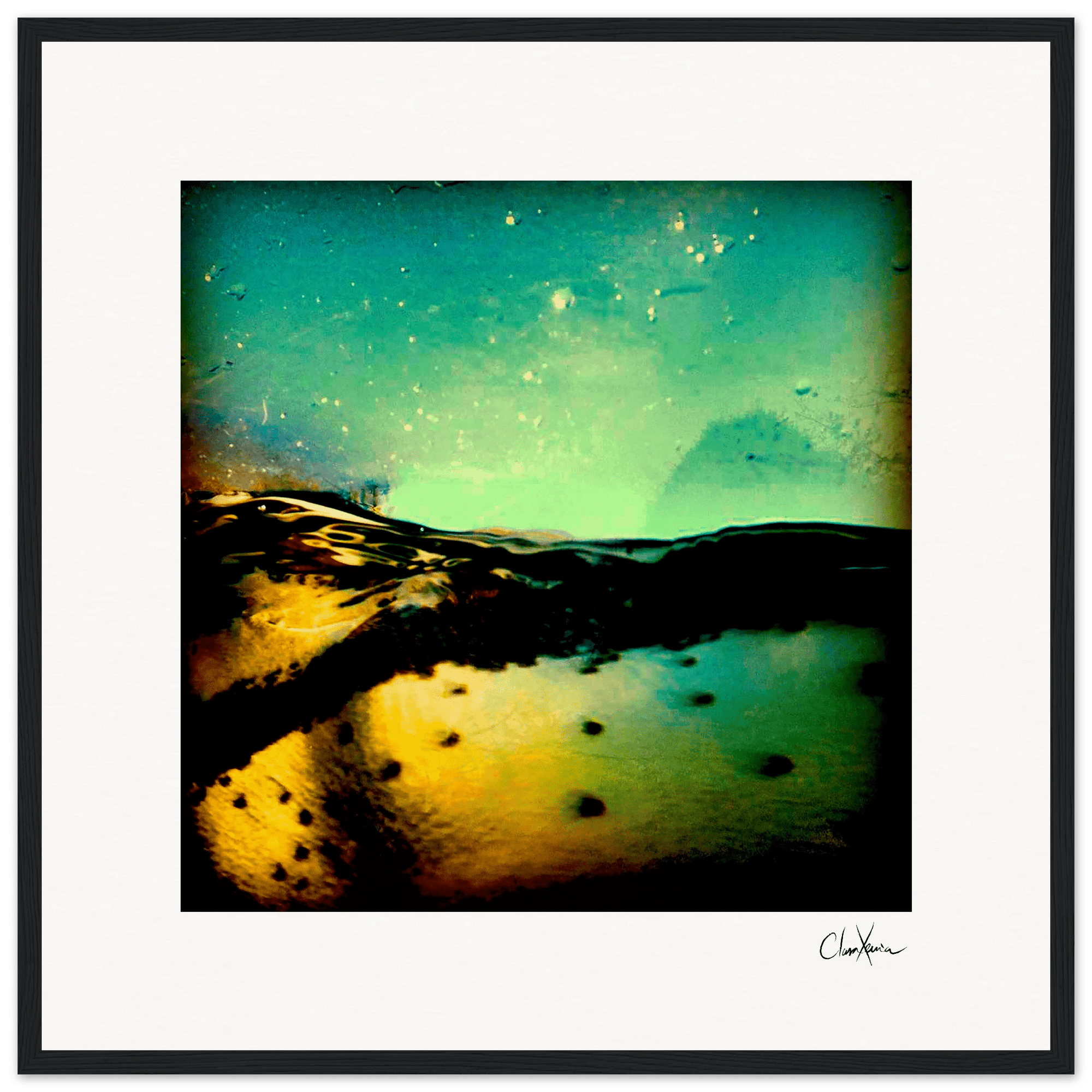 Underwater Flight Framed print 50x50 cm / 20x20″ Black frame 51