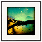 Underwater Flight Framed print 50x50 cm / 20x20″ Black frame 40
