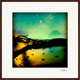 Underwater Flight Framed print 50x50 cm / 20x20″ Dark wood frame 40