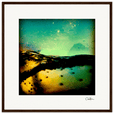 Underwater Flight Framed print 50x50 cm / 20x20″ Dark wood frame 40