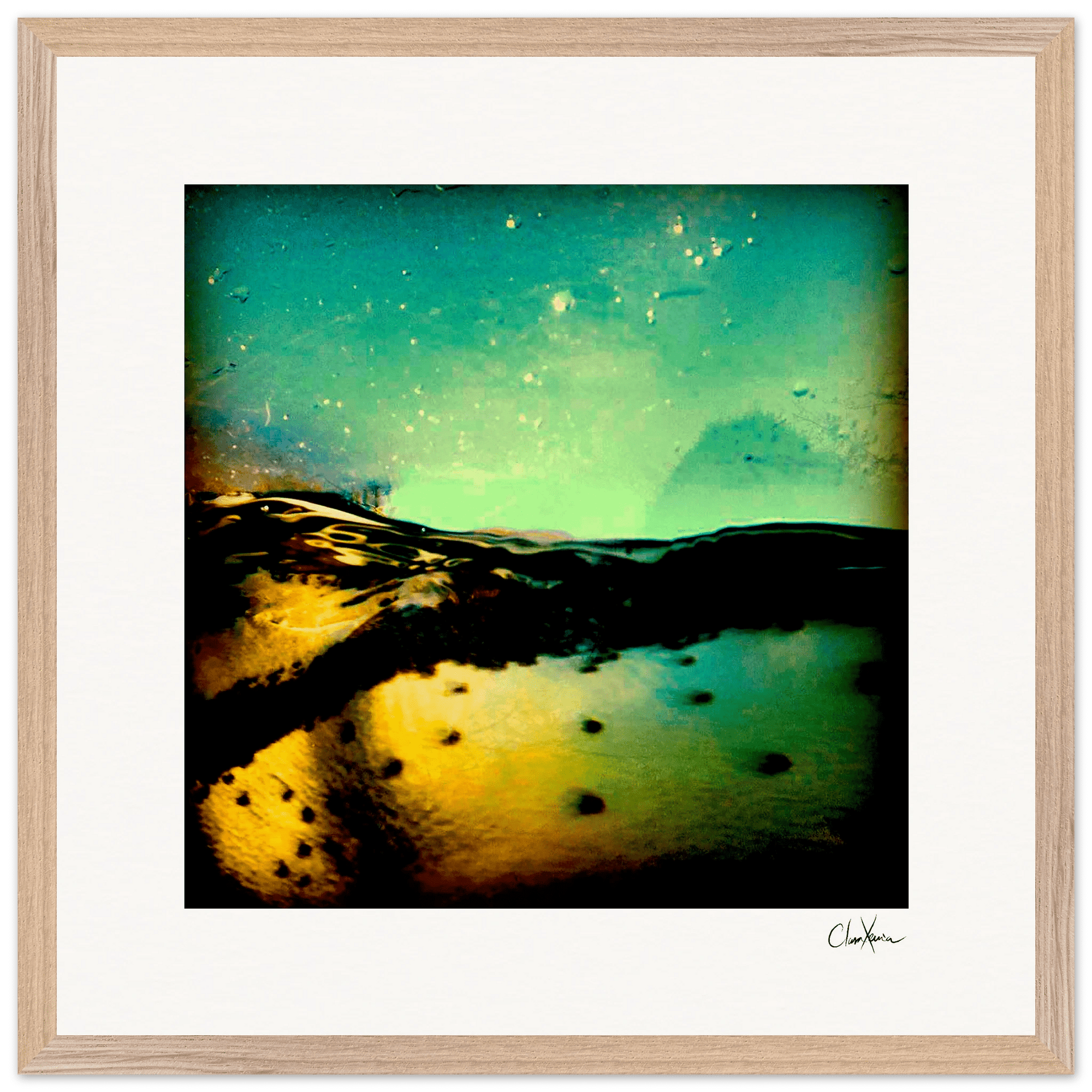 Underwater Flight Framed print 50x50 cm / 20x20″ Wood frame 31