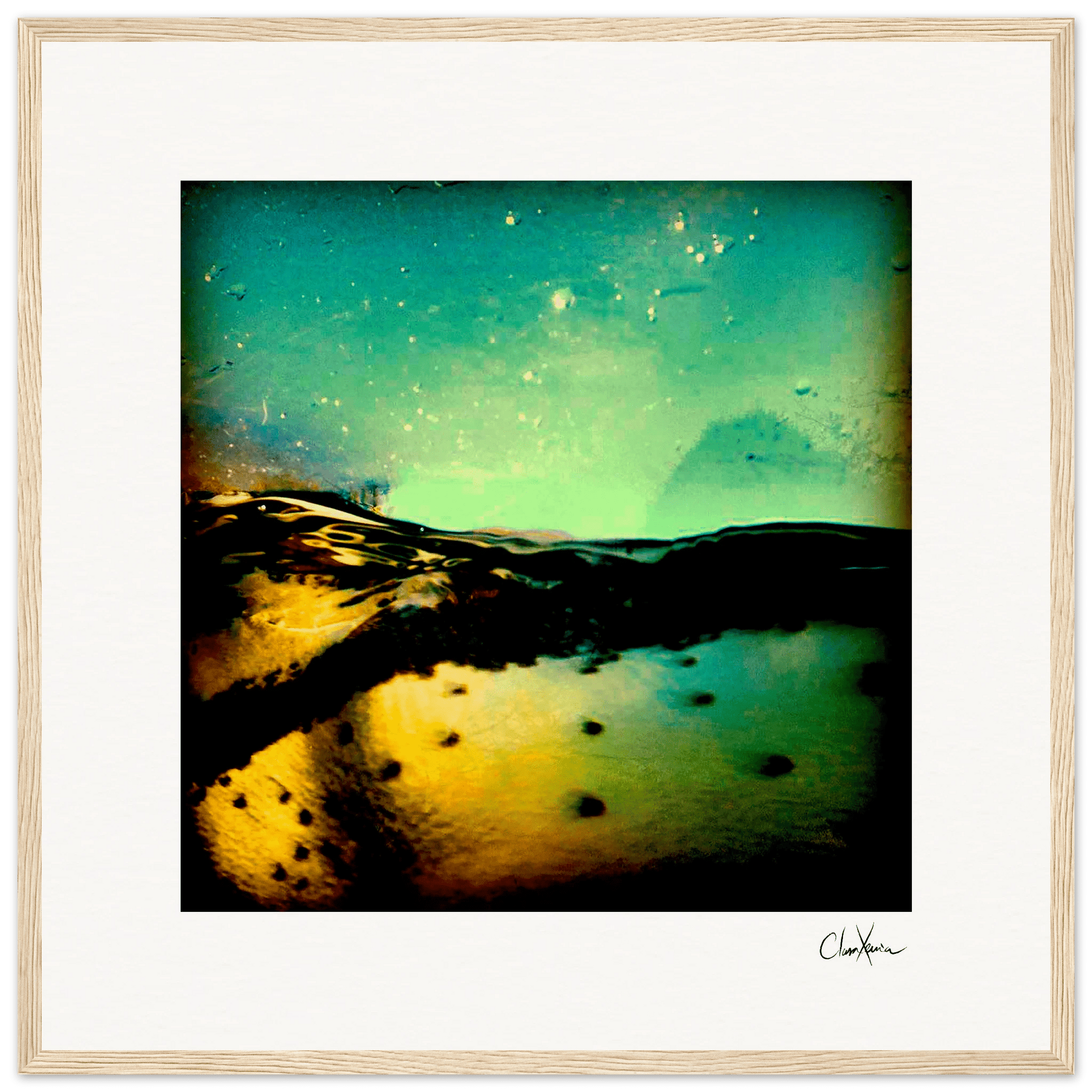 Underwater Flight Framed print 50x50 cm / 20x20″ Wood frame 24