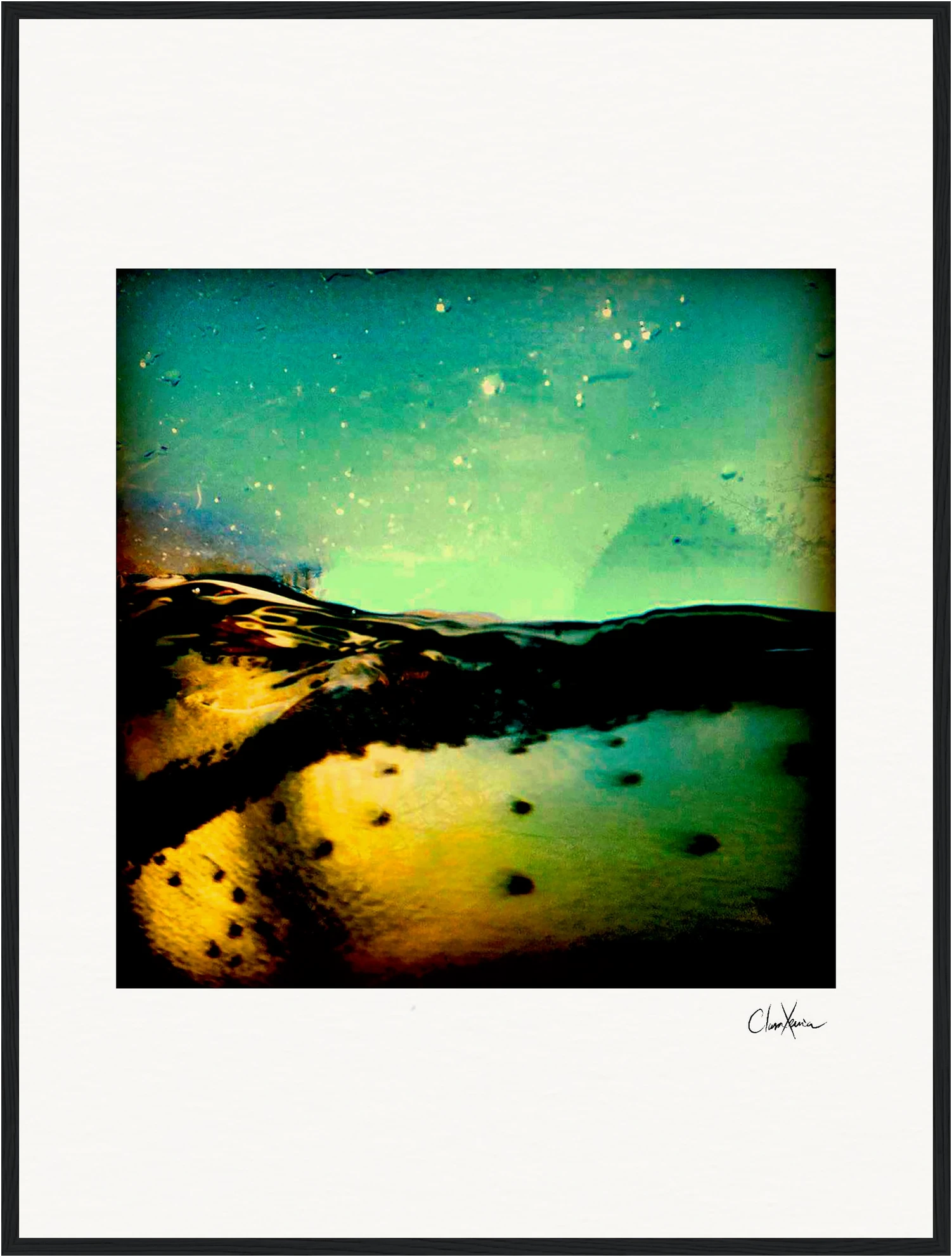 Underwater Flight Framed print 60x80 cm / 24x32″ Black frame 42
