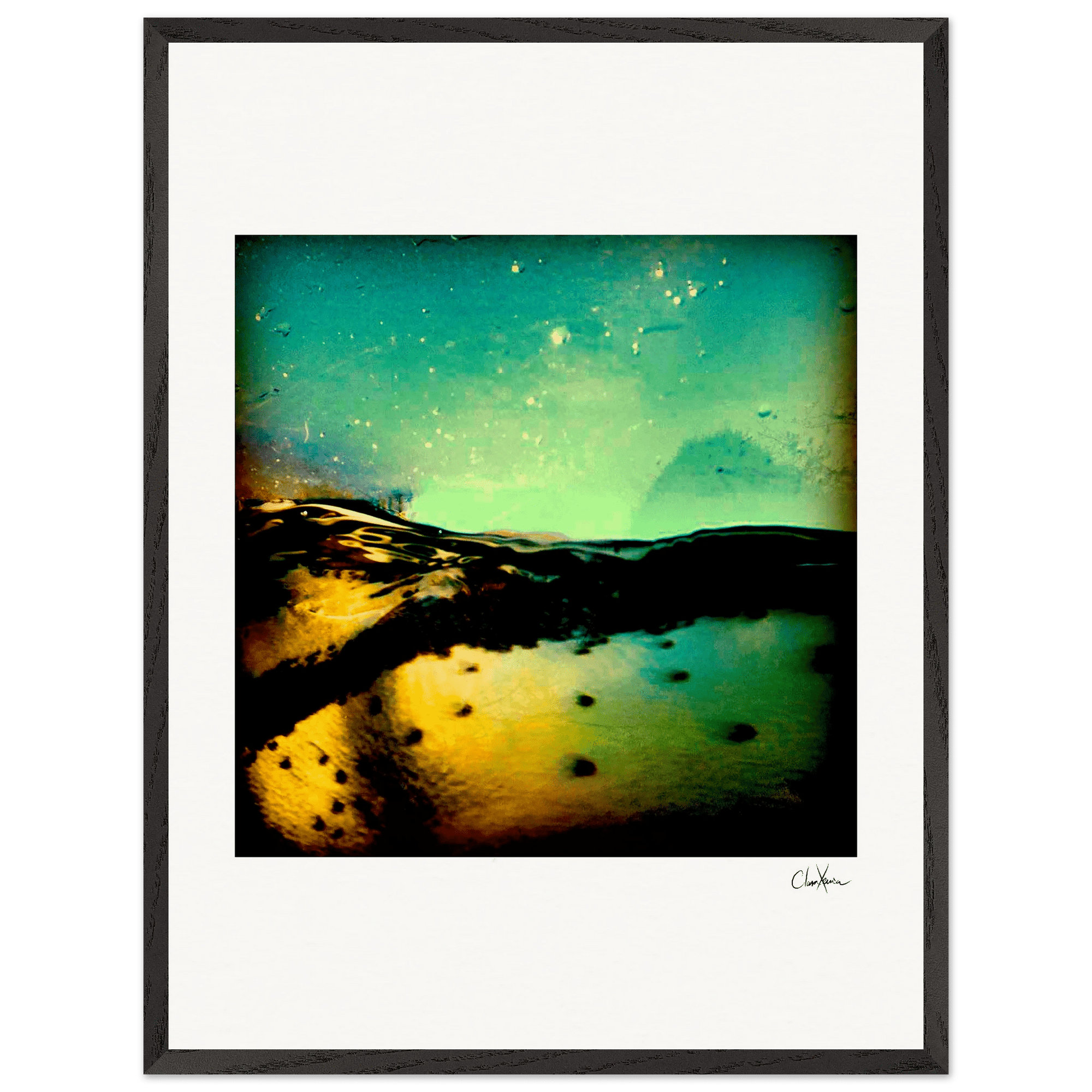 Underwater Flight Framed print 60x80 cm / 24x32″ Black frame 32