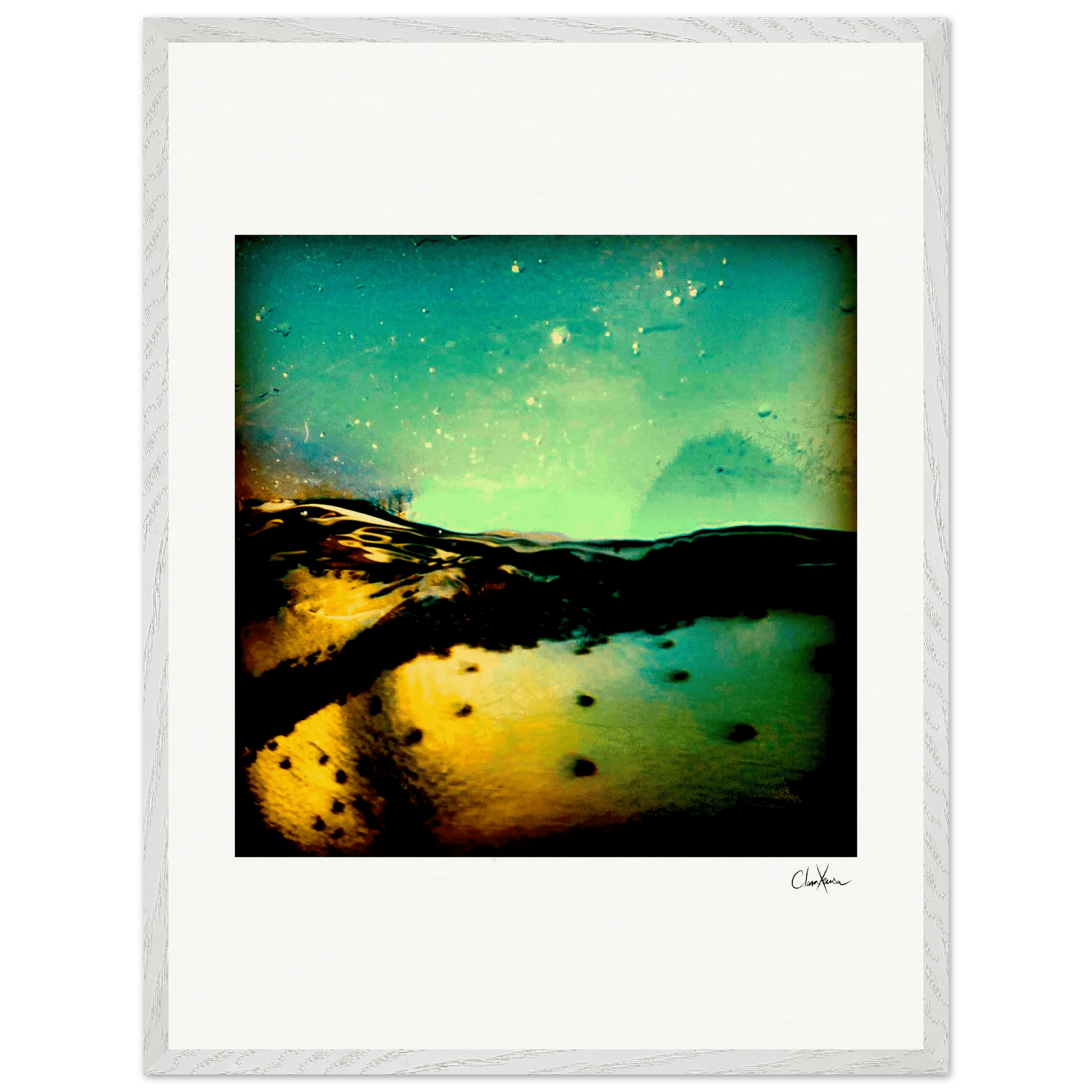 Underwater Flight Framed print 60x80 cm / 24x32″ White frame 11