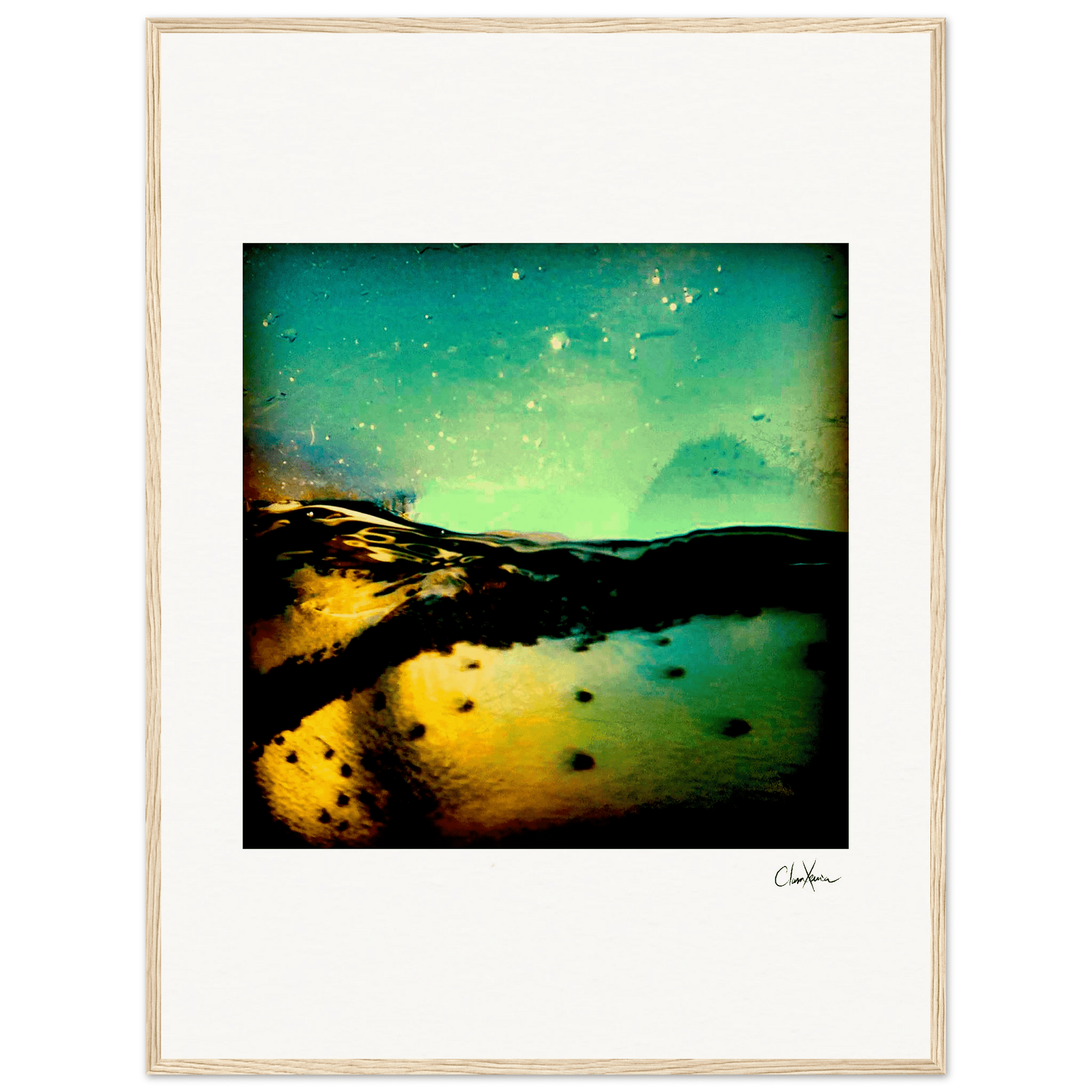 Underwater Flight Framed print 60x80 cm / 24x32″ Wood frame 23